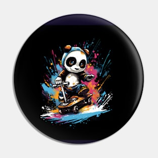 Skate Panda Pin