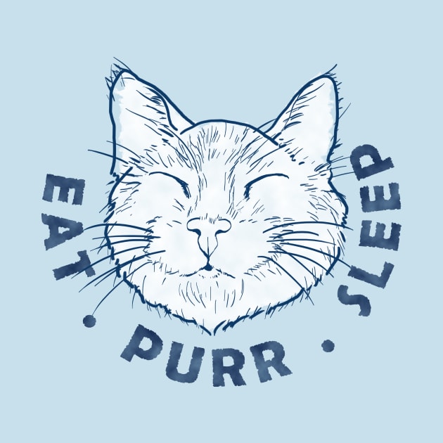 EAT PURR SLEEP Cat by meownarchy