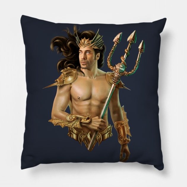 Poseidón Pillow by NRO Arte Digital