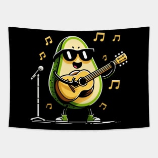 avocado playing guitar - music Tapestry