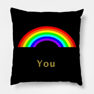 Gold You Rainbow Pillow