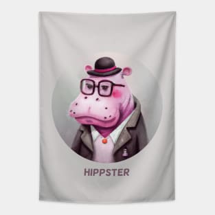 Hippster Hippo Hipster Tapestry