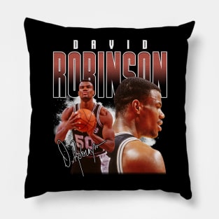 David Robinson Basketball Legend Vintage Signature Retro Bootleg Style Pillow