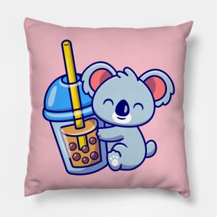 Cute Koala Hug Boba Milk Tea Pillow