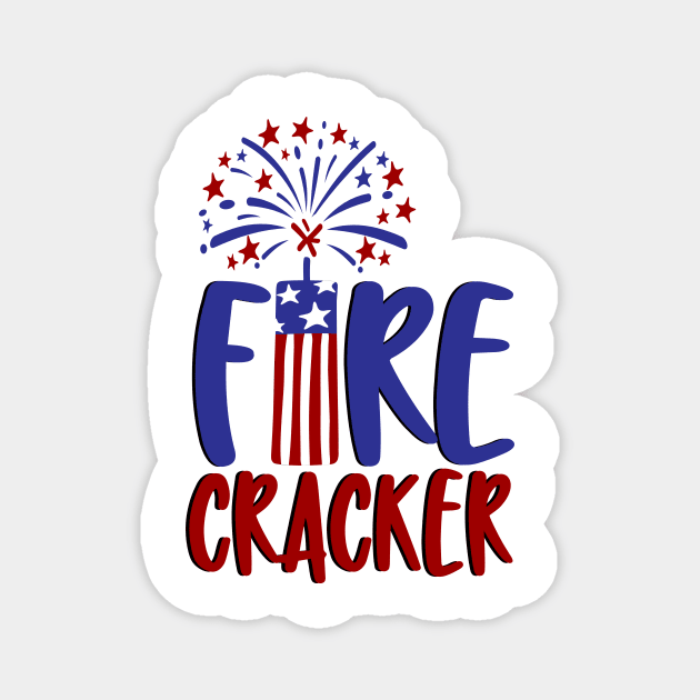 Firecracker Shirt Fourth of July 4th Independence USA Gift Magnet by Ramadangonim