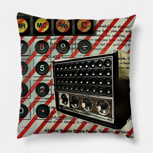 1980s dark academia geeky nerdy retro calculator vintage shortwave radio Pillow