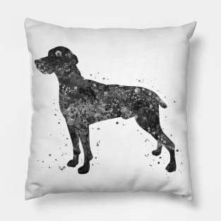 weimaraner dog black and white Pillow