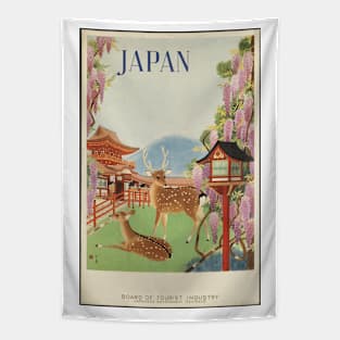 Japan Vintage Travel Poster Tapestry