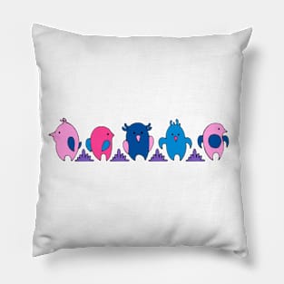 colored birds Pillow