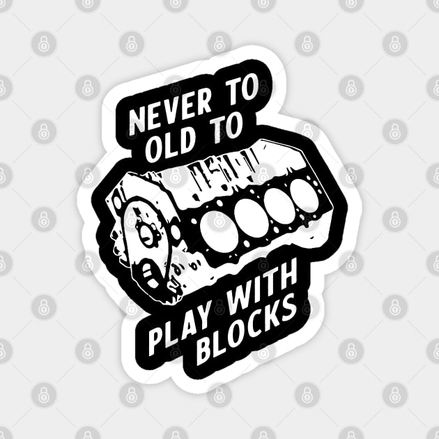 Never too old to play with blocks Magnet by CC I Design