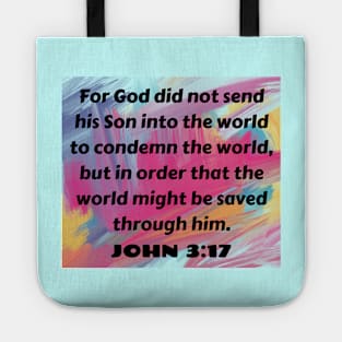 Bible Verse John 3:17 Tote