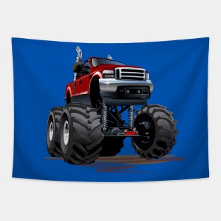 cartoon monster truck Tapestry