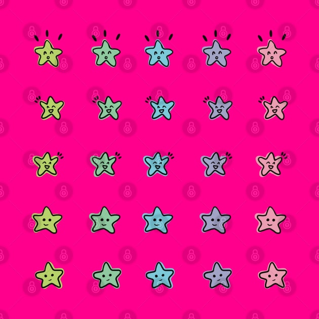 Journal sticker happy stars by Chigurena