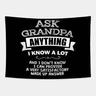 'Ask Grandpa Anything' Witty Father Gift Tapestry