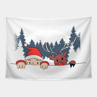 Santa Reindeeer Tapestry