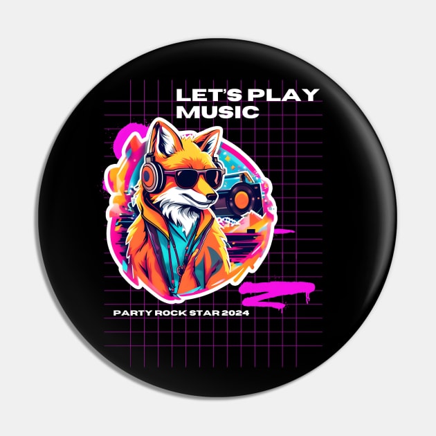 Vinyl Vibe Music Fox Fest Pin by ShopFusion