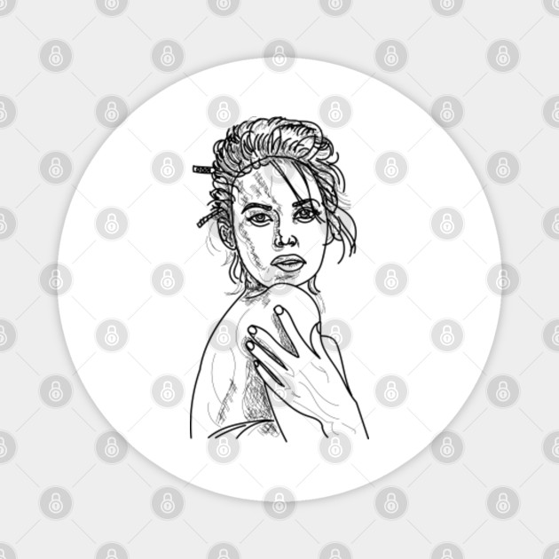 beautiful lady sketch