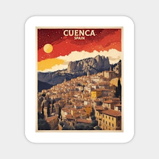 Cuenca Spain Starry Night Travel Tourism Retro Vintage Magnet