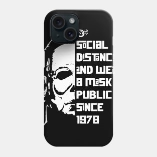 Michael Myers Horror Social Distancing mode Transparant Phone Case