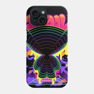 Dope Sprial of cool dog silihauttes rainbow illustration Phone Case