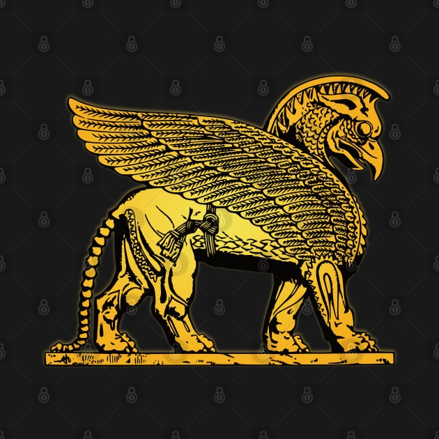 Assyrian Griffin Lamassu Winged Lion by Beltschazar