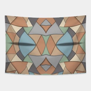 Retro Origami Repeated Pattern Tapestry