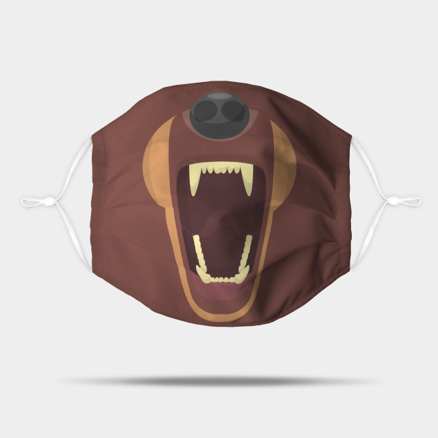 Grizzly Bear Face - Grizzly Bear - Mask | TeePublic