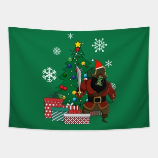 LeChuck Around The Christmas Tree Tapestry