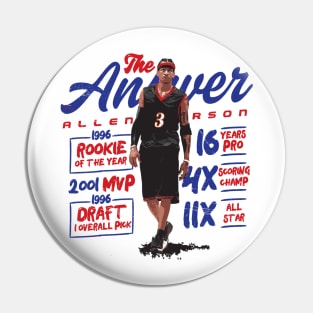 Allen Iverson Answer tee Pin