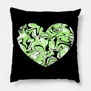 Agender Pride Marble Heart Pillow