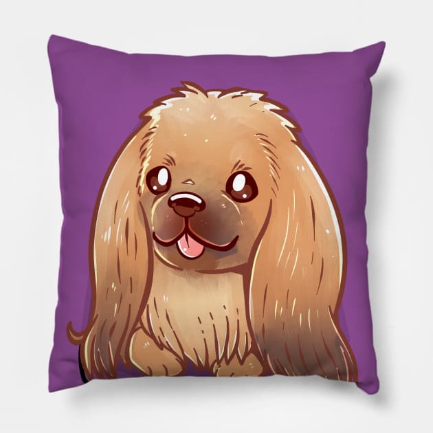 Pocket Cute Pekingese Dog Pillow by TechraPockets