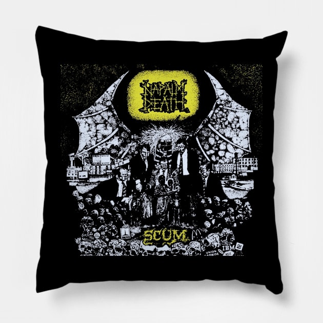 Napalm Death new 7 Pillow by Vidi MusiCartoon