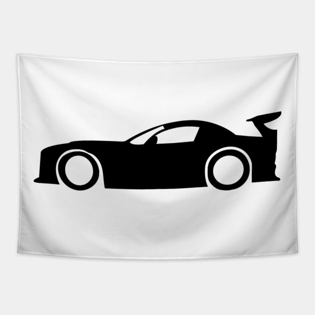 Drift Car Silhouette Tapestry by AustralianMate