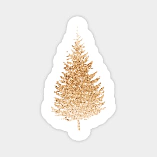 Golden christmas tree Magnet