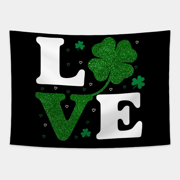 Love Patrick's day clover lucky Tapestry by little.tunny