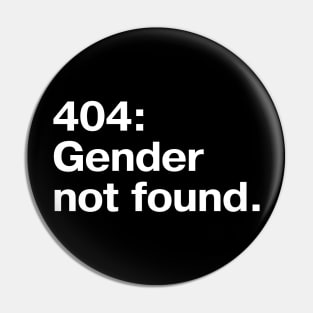 404: Gender not found. Pin