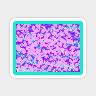 Colorful leafy print Magnet