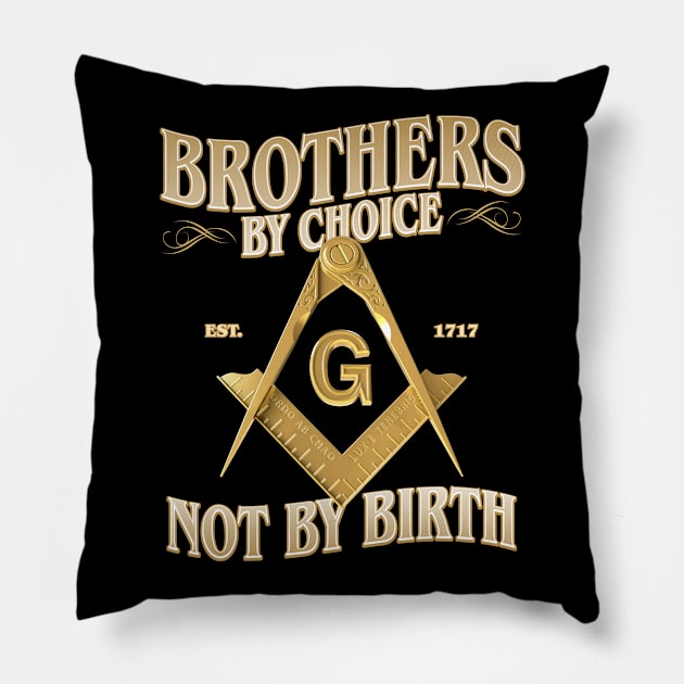 Brothers By Choice Masonic Freemason Pillow by Master Mason Made