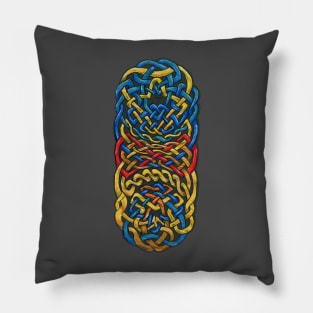 Blue and Gold Knotwork Pillow