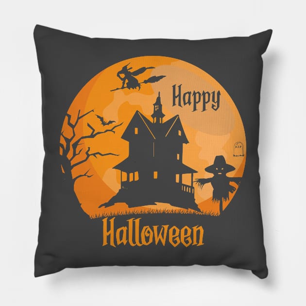 Happy Halloween Pillow by JJDESIGN520