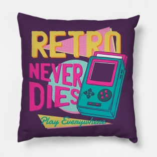 Retro never dies Pillow