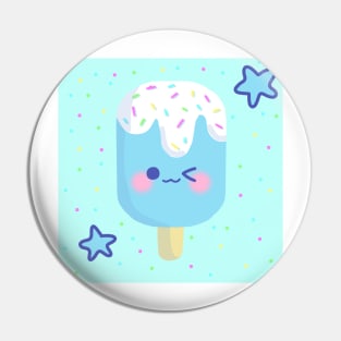 Kawaii Blue Ice Pop Pin