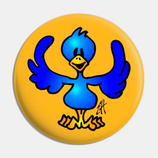 Blue twitter bird Pin