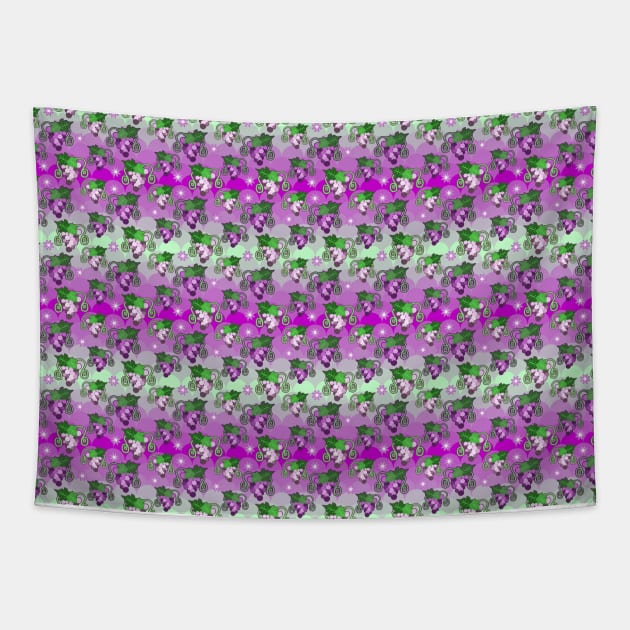 Sparkle Grapes Purple Pattern Tapestry by saradaboru