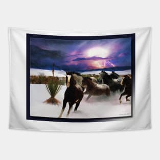 White Sands Horses Tapestry