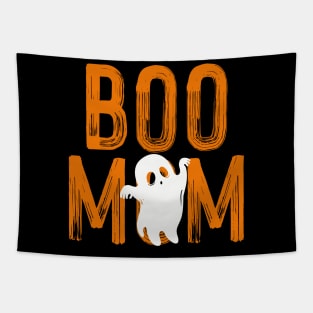 Boo Mom Funny Halloween Spooky Ghost Tapestry