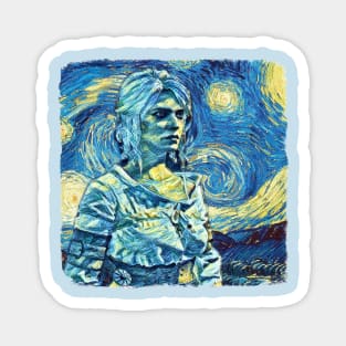 The Lady of space and Time Van Gogh Style Magnet