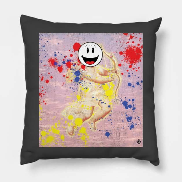 Vintage Smiley Cherub Pillow by Cap'n Rays Cabin