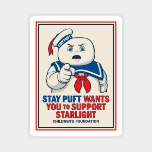 Stay Puft Wants YOU… to Support Starlight! (Dark) Magnet