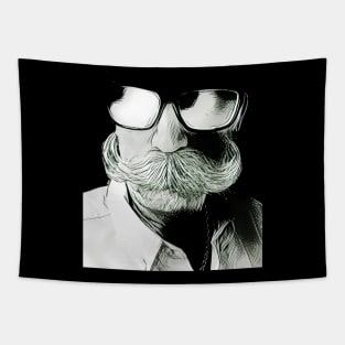 The Dusters Stache BW Tapestry